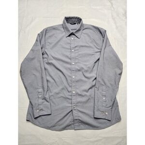 Rohan Shirt Mens Medium Gray Solid Sun Protective Travel Button Up Long Sleeve